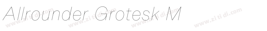 Allrounder Grotesk M字体转换